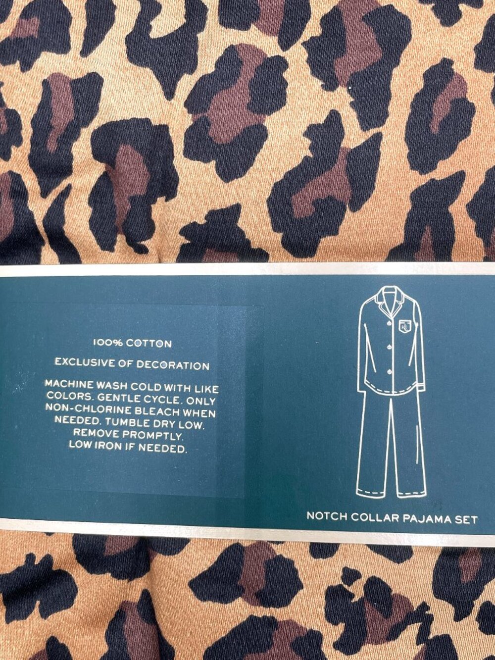 NWT Lauren Ralph Lauren Leopard Print 2-Piece Pajama Set - Size XL - Picture 2 of 4